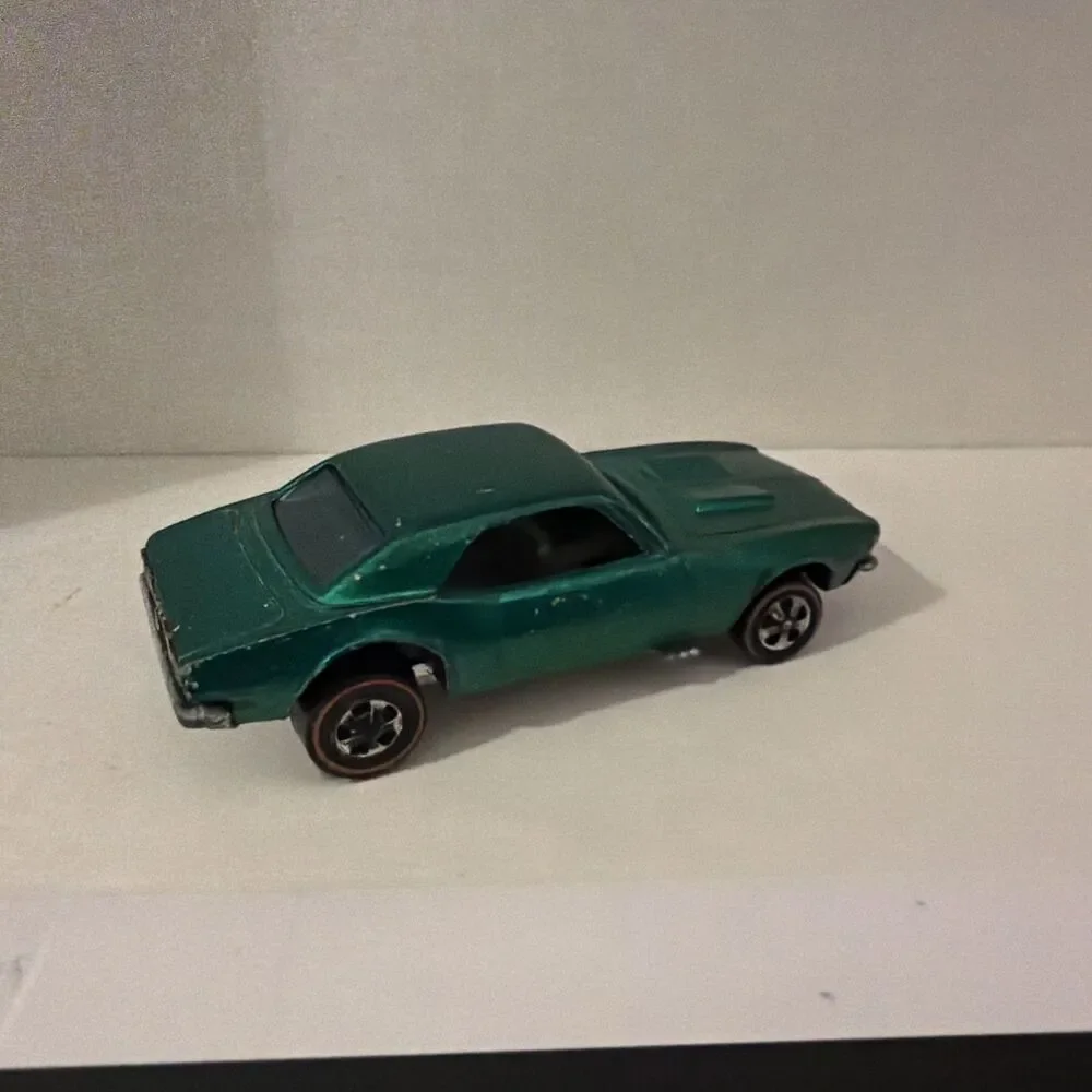 Redline Hot Wheels Custom Camaro  Green US Base Great Condition
